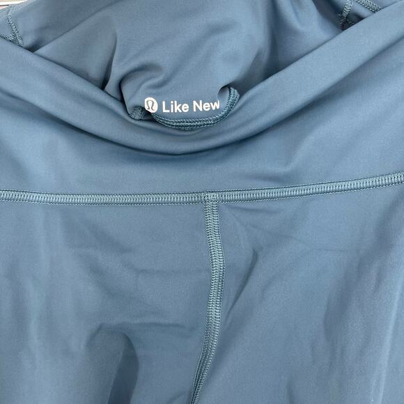 Lululemon Hot Pursuit High Rise Crop 21" Size 6 Petrol Blue - Picture 5 of 8